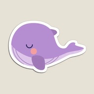 ✌Tinytan Purple Whale Plush  Magnet Baby Stickers  Cute Toy Colorful for Fridge Organizer Childr ☺♥