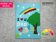 Hand in Hand DIY Fathers Day Card Kids Handmade Birthday Present