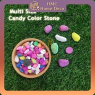 3.5kg Candy Color Multi Size Rock Stone Pebble for Gardening Planting Nursery Aquarium and Decoration