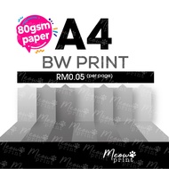 A4 BW Printing Service | Ebook | Lecture Notes | Exam Paper | Booklet
