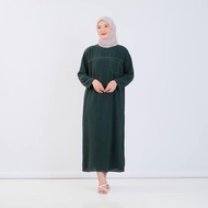 WDN MIDI DRESS CRINKLE POLOS FASHION MUSLIM WANITA GAMIS DEWASA BAHAN CRINKLE AIRFLOW