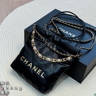 C Pearl Chain Bag 22bag Garbage Bag Genuine Leather Female Bag Shoulder Bag Chain Bag Size: 16 19