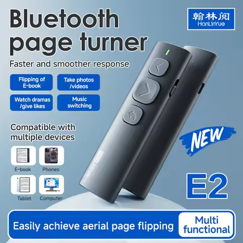 HanlinyueE2 Mobile Phone Camera Remote Control Tiktok Remote Control Reading Book Flipper Camera Con