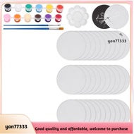 [yan77333.sg]30 Pcs 2.6 Inch Mini Magnetic Canvas Panel, Magnetic Painting Canvas Panel with Paintin