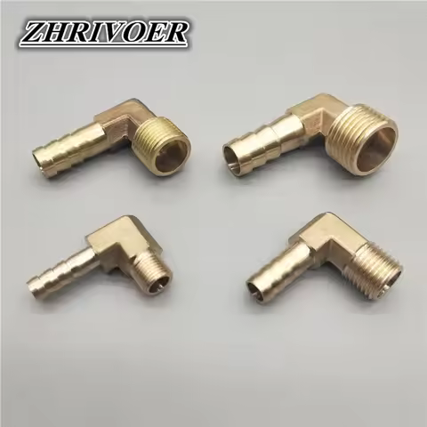Brass Hose Barb Fitting Elbow 6mm 8mm 10mm 12mm 16mm To 1/4 1/8 3/8 1/2" BSP Male Thread Barbed Coup