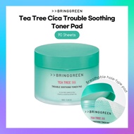 BRINGGREEN Tea Tree Cica Trouble Soothing Toner Pad (90 Sheets) | Toner Pads for Pore Care, Toner Pa