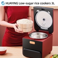 Huaying HUAYING Low-Sugar Rice Cooker Rice Soup Separation 0 Coated Rice Cooker Rice Draining Wooden Barrel Rice Multifunctional Smart Household 3L electric cooker electric cooking pot electric steamer gift