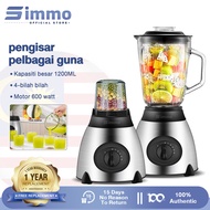 SIMMO Blender with Grinder 1200W Mixer 1600ml+300ml advance 2 in1 Bumbu Daging Sayur Buah Ice wall b