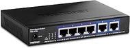 TRENDnet 6-Port 10G Switch, 4 x 2.5G RJ-45 BASE-T Ports, 2 x 10G RJ-45 Ports, 60Gbps Switching Capac
