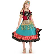 Girls Mystic Fancy Dress Halloween Cosplay Gypsy Girl Fortune Teller Costume for Child Tokyo Revenge
