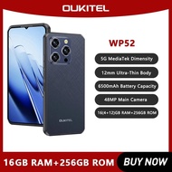 Oukitel WP52 Rugged Smartphone  6.6 inch HD+ 5G 6500mAh 16GB+256GB Mobile Phone Android14 48MP NFC C