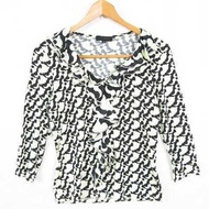 Moga Blouse Tshirt ivory Rayon Long sleeves Direct from Japan Secondhand