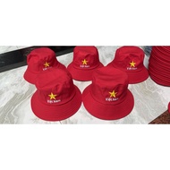 Vietnam flag hat with small brim - Vietnam flag hat