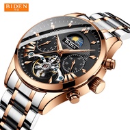 ❀❀ BIDEN Biden's new tourbillon steel belt multi-functional waterproof mechanical watch men's foreign trade a generation