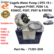 Cogefa Water Pump ( DTS-19 ) - Peugeot P1007 P206 1.6 P206CC P207 P307 & P307RE ( 71201-E5N )