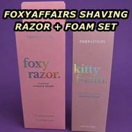 INSTOCK OFFICIAL FOXYAFFAIRS Razor + Kitty Foam Shaving Set - Gentle Female and Male Intimate Area F