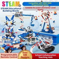 F&H 9686 STEM Robot Building Kit 396/596 Pcs, RC Gear, Motorized, Compatible Blocks Gift for Kids 7+