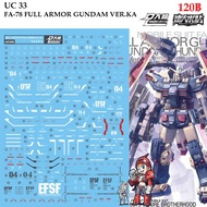 Water Decal [D.L. Darlin] UC33 FA-78 FULL ARMOR GUNDAM VER.KA MG 1/100 UC 33