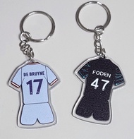 ⚽ 100% New Man City DeBruyne & Foden Jersey KeyChains #17 #47 曼城 球衣 波衫 鎖匙扣 ⚽