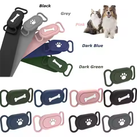 For Smarttag 2 Pet GPS Case Dog Cat Collar GPS Finder Bone Pattern Protective Silicone Case For Sams
