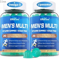 Men's Methylated Multivitamins, Vegan Omega-3, CoQ10, Zinc & Calcium | Vitamin ACD3K2EB Complex, Bio