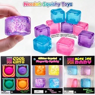 NeeDoh Nice Ice Baby Glitter Crystal and Cool Cats Squishy Toys for Kids Adults