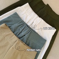 SIVALI COZIE PANTS HIGHWAIST CULLOTE PANTS - RIB KNIT PANTS - WOMEN'S CULLOTE PANTS -