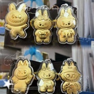Pure gold 999 Labubu mobile phone chain pendant ba Pure gold 999 Labubu mobile phone chain pendant B