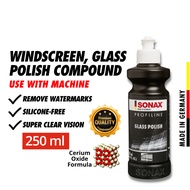 SONAX Profiline Glass Polish Compound Windscreen Windshield Machine Polish Watermark Removal (250ml)