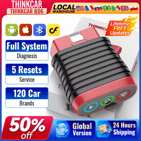 THINKCAR BD6 obd2 Scanner Bluetooth Diagnostic Full System Diagnosis 5 Reset Function Scan Tool Life