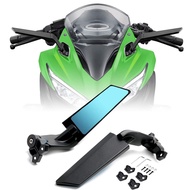 กระจกรถจักรยานยนต์อลูมิเนียมปรับกระจกมองหลังได้สำหรับ KAWASAKI Ninja 400 650 ZX10R ZX6R Honda CBR Ap