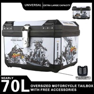 Nearly 70L tail box Fits most motorcycle