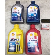 SHELL ADVANCE 4T ENGINE OIL FULLY SYNTHETIC /SEMI SYNTHETIC /MINERAL 1 LITRE