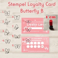 Butterfly Shop Stamp B 1cm Butterfly Loyalty Business Card Member Card Promotional Shop Reward Gift 