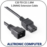 C20 to C21 1.8M Power Cord Extension /  IEC C20-C21 1.8Meter 3x1.0mm2 Male/Female Extension