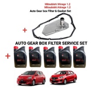 Mitsubishi Mirage 1.2 Attrage 1.2 SERVICE SET (Auto Gearbox Filter&Gasket MD282421+5botol Mitsubishi