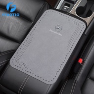 FFAOTIO Car Armrest Pad Center Console Cover Car Interior Accessories For Mercedes Benz CLA W124 W204 AMG A180