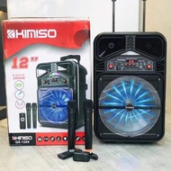 KIMISO QS-1209 Portable Pulling Speaker (Bass 12 " 2 Wireless Mic)