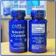 （全新現貨）美國 Life Extension N-乙醯-L-半胱氨酸(NAC)  N-Acetyl-L-Cysteine 標準劑量 60粒 支持支氣管 呼吸健康 維持健康谷胱甘肽水平 強大抗氧化劑 