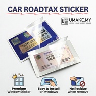 Roadtax Sticker /Transparent Puspakom Sticker / Pelekat Cermin Cukai Jalan / Sticker Cukai Jalan