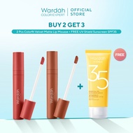 [BUY 2 GET 3] Wardah Colorfit Velvet Matte Lip Mousse Long Lasting FREE UV Shield Essential Gel Suns