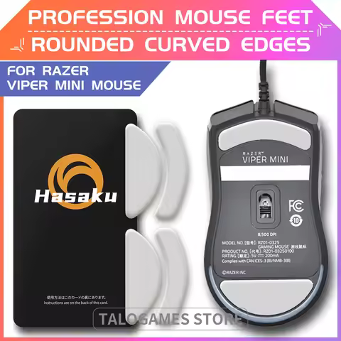 2 Sets HASAKU Rounded Curved Edges Gaming Mouse Feet Skates for Razer Viper Mini Gaming Mouse Feet P