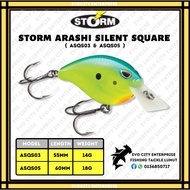 Storm Arashi Silent Square ( ASQS03 & ASQS05 ) Floating Crankbait Fishing Lure
