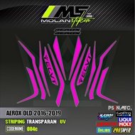 Decal Sticker Striping Variation Transparent Uv Aerox Old Aerox 155 2016-2019 Aerox V1 Aerox Gen 1 N