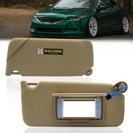 Right Passenger Side Sun Visor Compatible with 2008-2012 Honda Accord with Light(Beige)