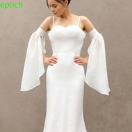 EPOCH 1Pair Sunscreen Sleeves, Breathable Detachable Women Long Tulle Bell Sleeves, Chiffon Cuff Adj