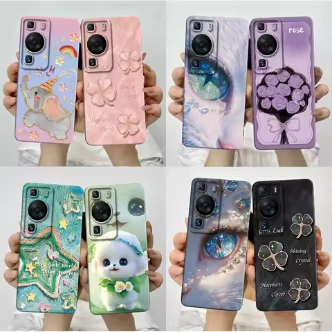 For Huawei P60 P60 Pro P60 Art Case Pretty Butterfly Flowers Liquid Silicone Durable Back Cover For 