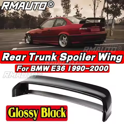 Car Rear Trunk Spoiler Glossy Black Car Rear Spoiler Wing Exterior Part for BMW 3 Series E36 1990-20