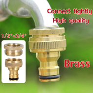 1/2"&3/4"Brass Tap Hose Connector Faucet Adapter Garden Water penyambung Pipe Quick Adaptor Fitting 
