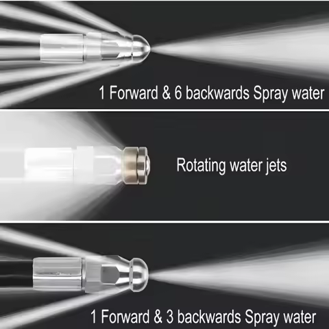 5M-35M Sewer Drainage Cleaning Hose Pipe Cleaning Kit Pressure Washer Hose High Pressure Clean Nozzl